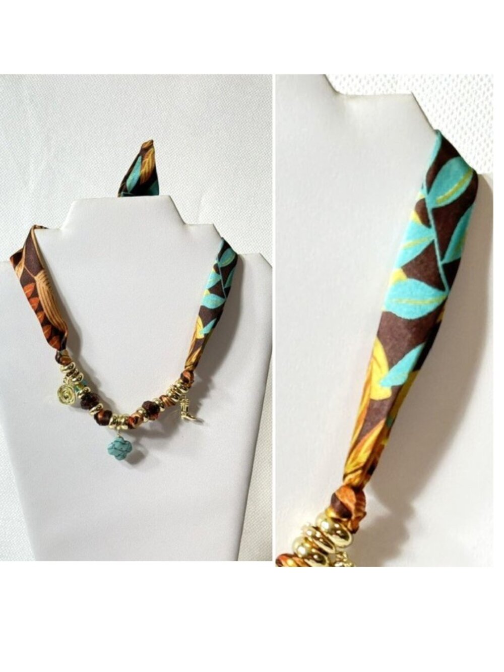 Bandana scarf western cowgirl necklace.